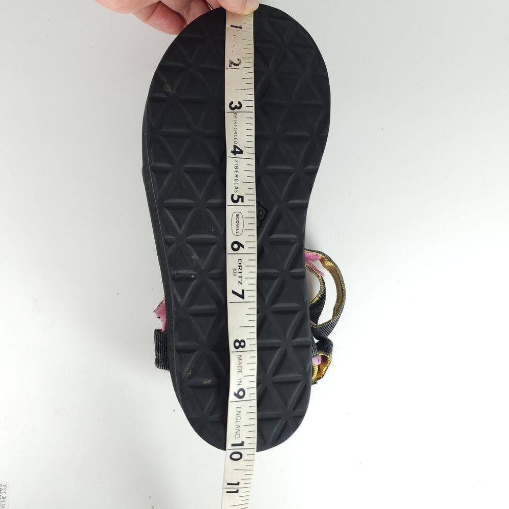 Teva Flatform Women's US8? Black Gray Platform Wedge Strappy Sandals - Picture 13 of 16